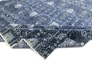 Dark Navy Floral Transitional 12x15 Chobi Oriental Rug