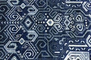 Dark Navy Floral Transitional 12x15 Chobi Oriental Rug