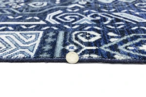 Dark Navy Floral Transitional 12x15 Chobi Oriental Rug