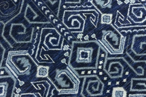 Dark Navy Floral Transitional 10X14 Oushak Chobi Oriental Rug