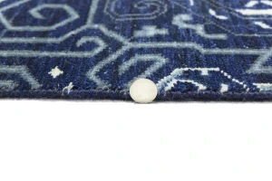 Dark Navy Floral Transitional 9x12 Oushak Chobi Oriental Rug