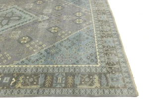 Muted Gray Triba Geometric 10X14 Joshaghan Oriental Rug