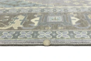 Muted Gray Triba Geometric 10X14 Joshaghan Oriental Rug