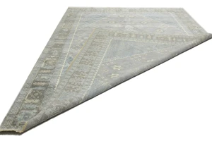 Muted Gray Triba Geometric 10X14 Joshaghan Oriental Rug