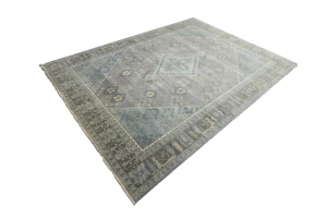 Muted Gray Triba Geometric 10X14 Joshaghan Oriental Rug