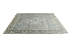 Muted Gray Triba Geometric 10X14 Joshaghan Oriental Rug