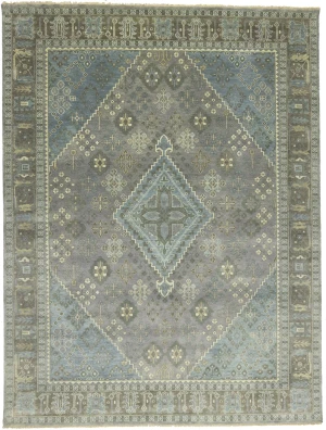 Taupe Tribal 9x12 Indo-Joshaghan Oriental Rug