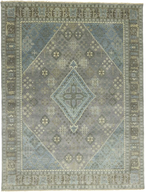 Taupe Tribal 9x12 Indo-Joshaghan Oriental Rug