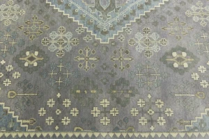 Taupe Tribal 9x12 Indo-Joshaghan Oriental Rug