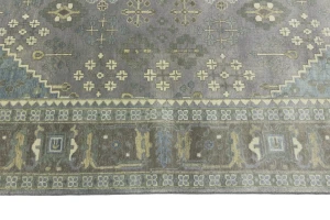 Taupe Tribal 9x12 Indo-Joshaghan Oriental Rug