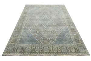 Taupe Tribal 9x12 Indo-Joshaghan Oriental Rug