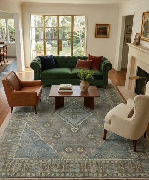 Taupe Tribal 9x12 Indo-Joshaghan Oriental Rug