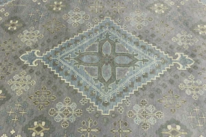 Taupe Tribal 9x12 Indo-Joshaghan Oriental Rug