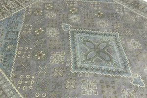 Muted Gray Tribal 8X10 Indo-Joshaghan Oriental Rug