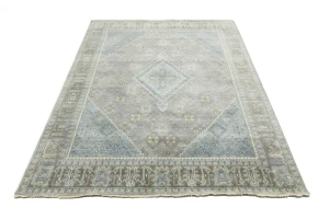 Muted Gray Tribal 8X10 Indo-Joshaghan Oriental Rug
