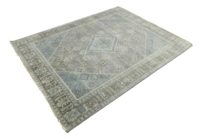 Muted Gray Tribal 8X10 Indo-Joshaghan Oriental Rug