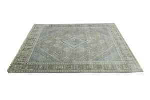 Muted Gray Tribal 8X10 Indo-Joshaghan Oriental Rug
