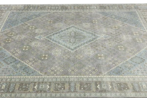 Muted Gray Tribal 8X10 Indo-Joshaghan Oriental Rug