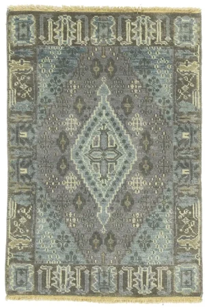 Muted Taupe Tribal 2X3 Indo-Joshaghan Oriental Rug