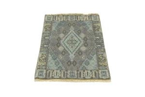Muted Taupe Tribal 2X3 Indo-Joshaghan Oriental Rug