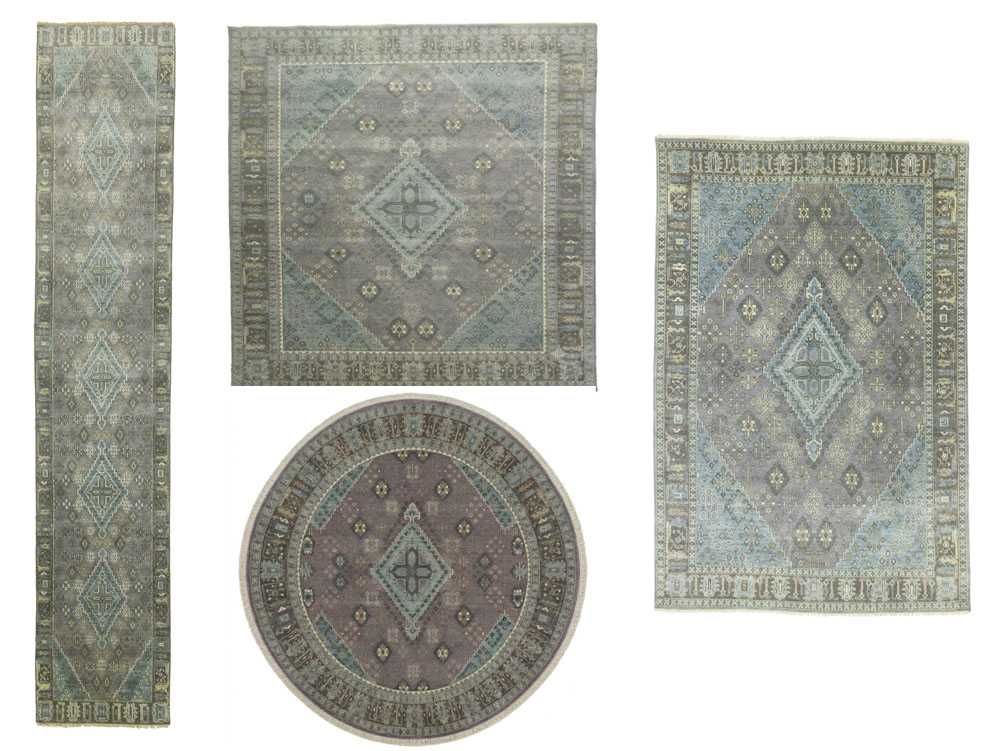 Muted Taupe Tribal Indo-Joshaghan Oriental All Size