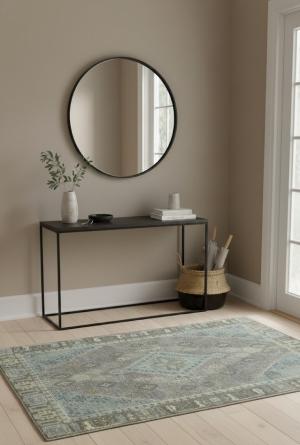 Muted Taupe Tribal 3X5 Indo-Joshaghan Oriental Rug