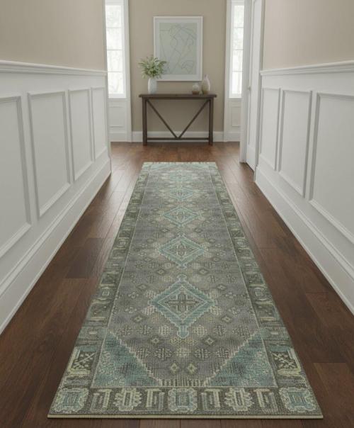 Muted Colors Tribal 2X12 Indo-Joshaghan Oriental Runner Rug