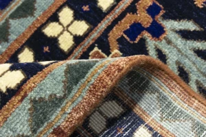 Rust & Navy Tribal 12x15 Indo-Joshaghan Oriental Rug