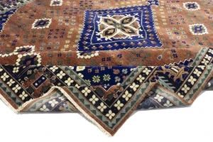 Rust & Navy Tribal 12x15 Indo-Joshaghan Oriental Rug