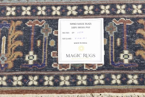 Rust & Navy Tribal 8X10  Indo-Joshaghan Oriental Rug