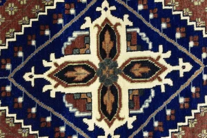 Rust & Navy Tribal 8X10  Indo-Joshaghan Oriental Rug