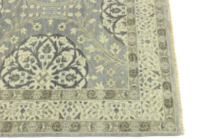 Muted Gray Floral Traditional 5X8 Oushak Chobi Oriental Rug