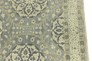 Muted Gray Floral Traditional 5X8 Oushak Chobi Oriental Rug