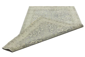 Muted Gray Floral Traditional 5X8 Oushak Chobi Oriental Rug