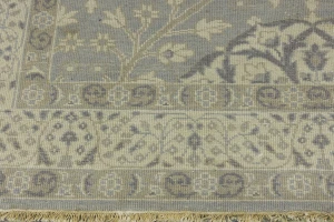 Muted Gray Floral Traditional 5X8 Oushak Chobi Oriental Rug