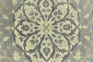 Muted Gray Floral Traditional 5X8 Oushak Chobi Oriental Rug