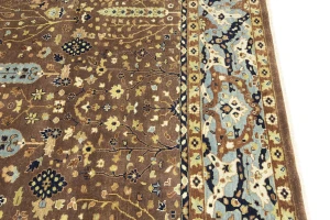 Mocca Floral Traditional 9X12 Oushak Chobi Oriental Rug