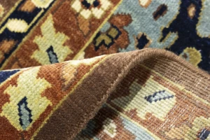 Mocca Floral Traditional 9X12 Oushak Chobi Oriental Rug