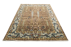 Mocca Floral Traditional 9X12 Oushak Chobi Oriental Rug