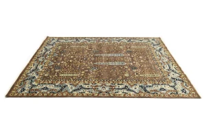 Mocca Floral Traditional 9X12 Oushak Chobi Oriental Rug