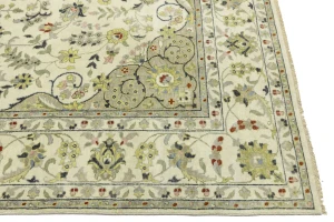 Ivory Traditional Floral 10x14 chobi Oriental Rug