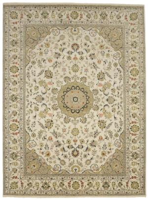 Ivory Traditional Floral 9x12 chobi Oriental Rug