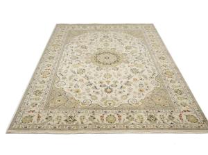Ivory Traditional Floral 9x12 chobi Oriental Rug
