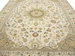 Ivory Traditional Floral 9x12 chobi Oriental Rug