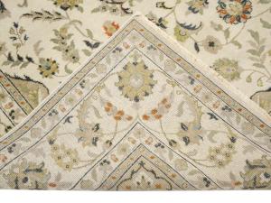 Ivory Traditional Floral 9x12 chobi Oriental Rug