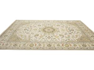 Ivory Traditional Floral 9x12 chobi Oriental Rug