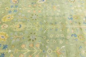 Mint Green Floral 10x14 Oriental Area Rug