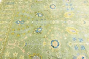 Mint Green Floral 10x14 Oriental Area Rug