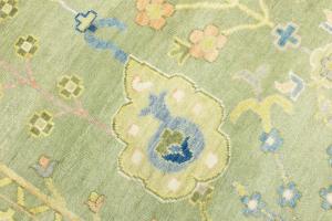 Mint Green Floral 10x14 Oriental Area Rug