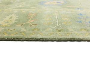 Mint Green Floral 10x14 Oriental Area Rug